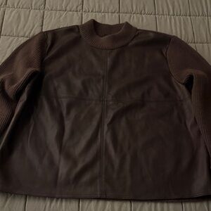 Ann Taylor Women's Dark Brown Crew Neck Sweater